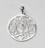 Southern Gates Sterling Silver Palmetto Tree and Moon Pendant