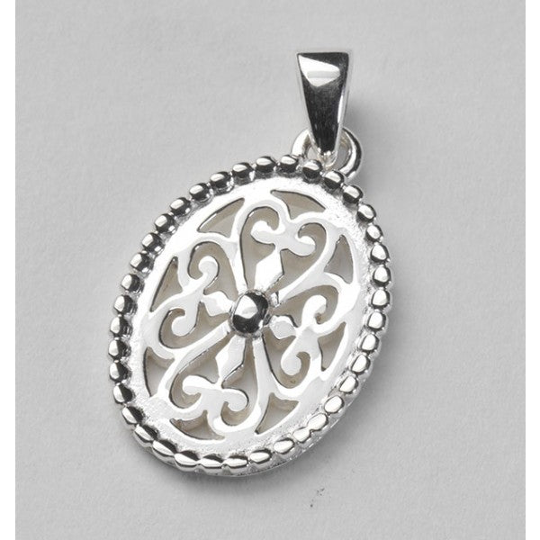 Southern Gates Collection Inspiration Series Beaded Oval Heart Scroll Pendant