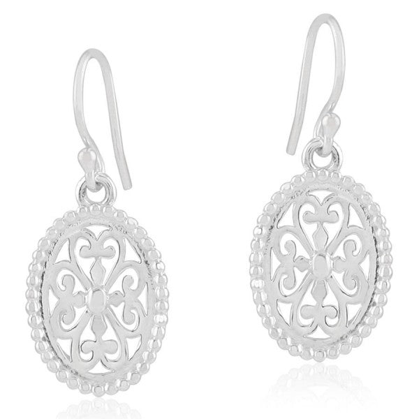 Southern Gates Collection Inspiration Series Beaded Oval Heart Scroll Earrings