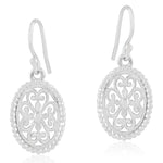 Southern Gates Collection Inspiration Series Beaded Oval Heart Scroll Earrings