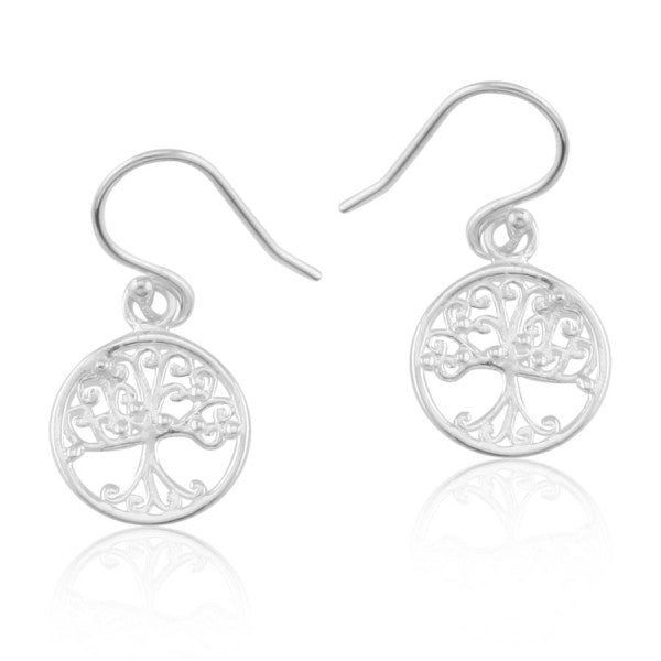Round Oak Tree Earrings Round Oak Tree Earrings