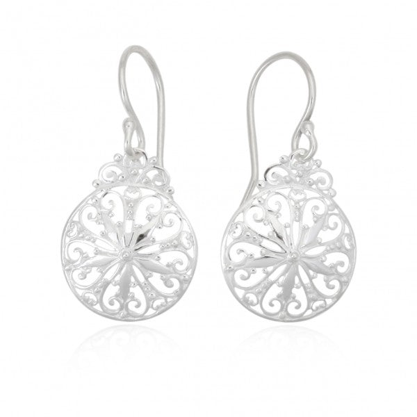 Southern Gates Sterling Silver Small Sand Dollar Earrings