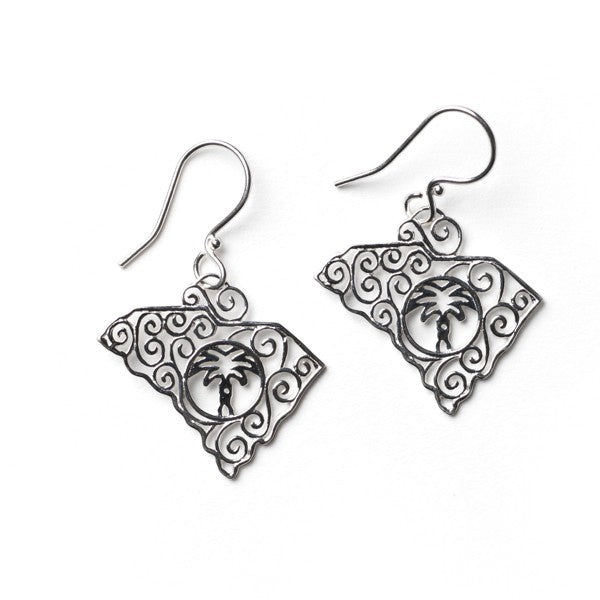 Southern Gates Collection Lowcountry Series South Carolina State Earrings