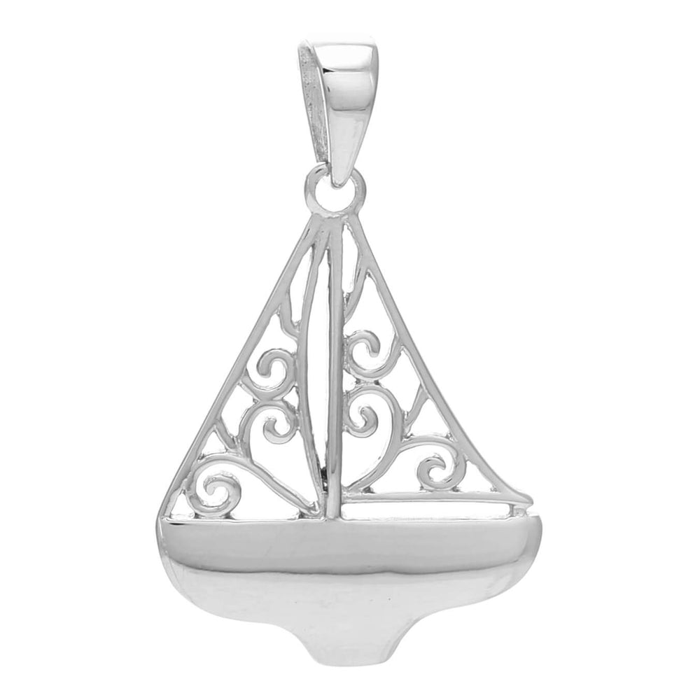 Southern Gates Harbor Series Sailboat Pendant and Chain